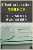ガラス関連事業　店装材／什器　展示ケース／建材販売